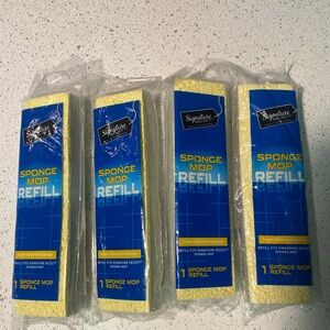 NEW Signature Select Sponge Mop Refill x4